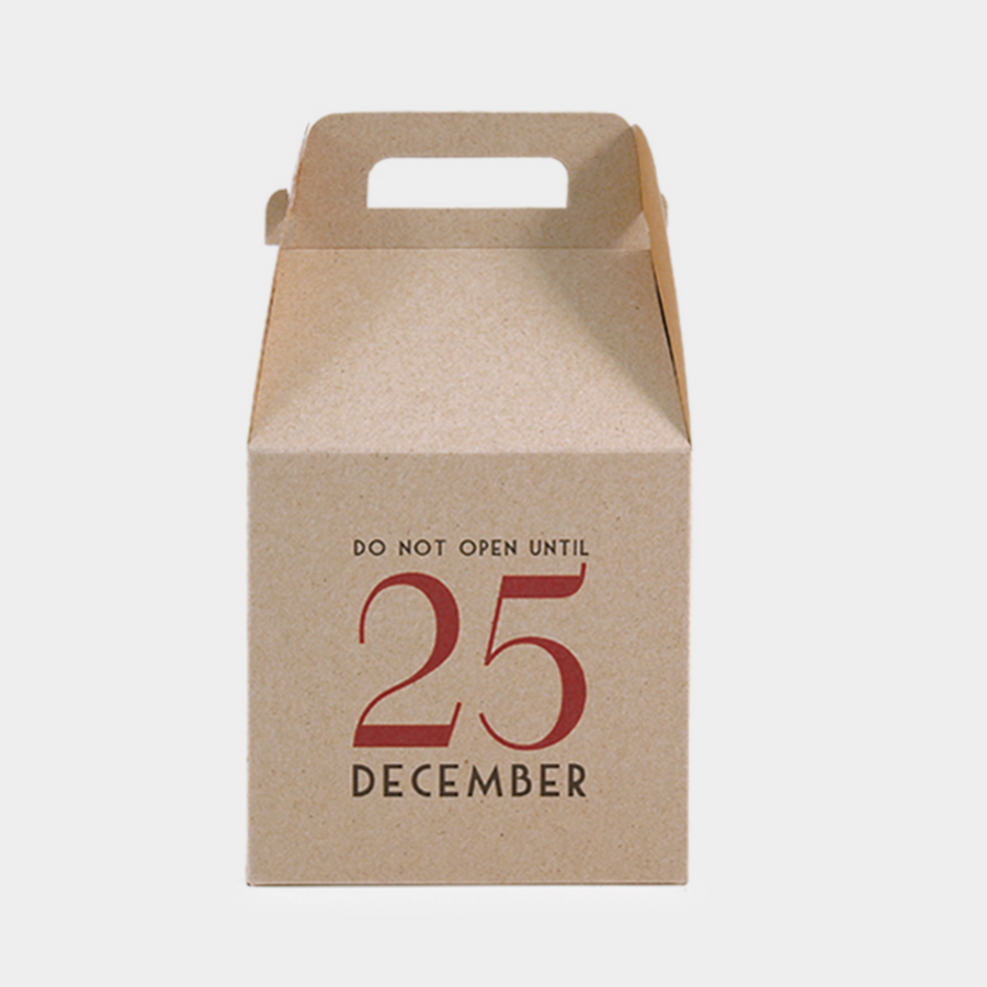 SQUARE GIFT BOX WITH HANDLE | DO NOT OPEN UNTIL 25th DECEMBER
