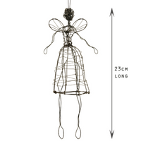 WOVEN RUSTY WIRE ANGEL | 2 SIZES