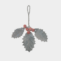 METAL HOLLY SPRIG