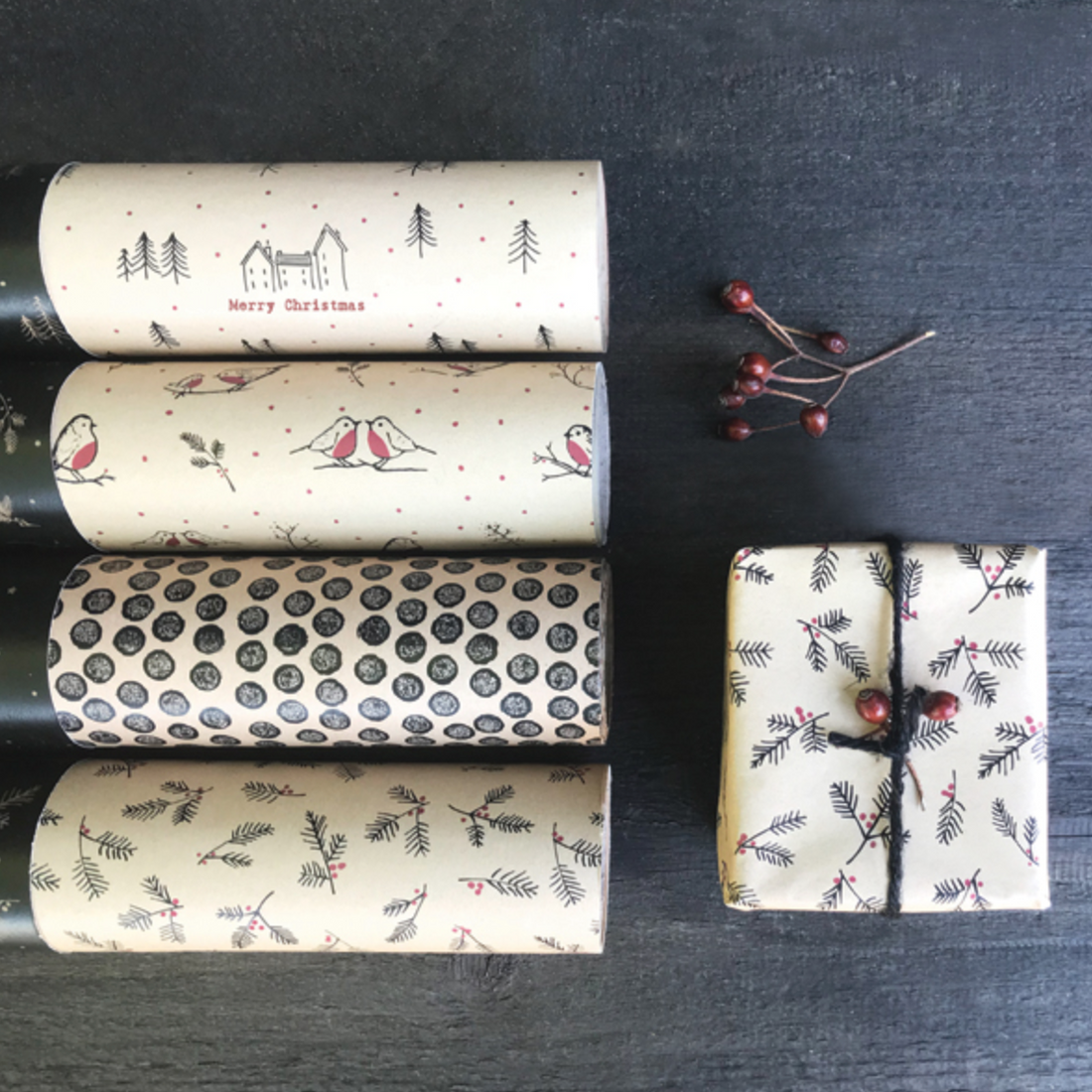 5M KRAFT WRAP | BERRY BRANCHES