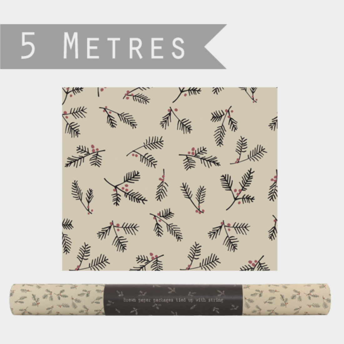 5M KRAFT WRAP | BERRY BRANCHES