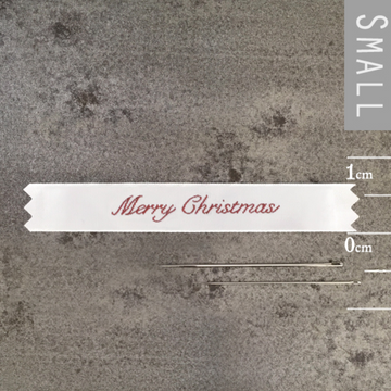 RIBBON LABEL MERRY CHRISTMAS