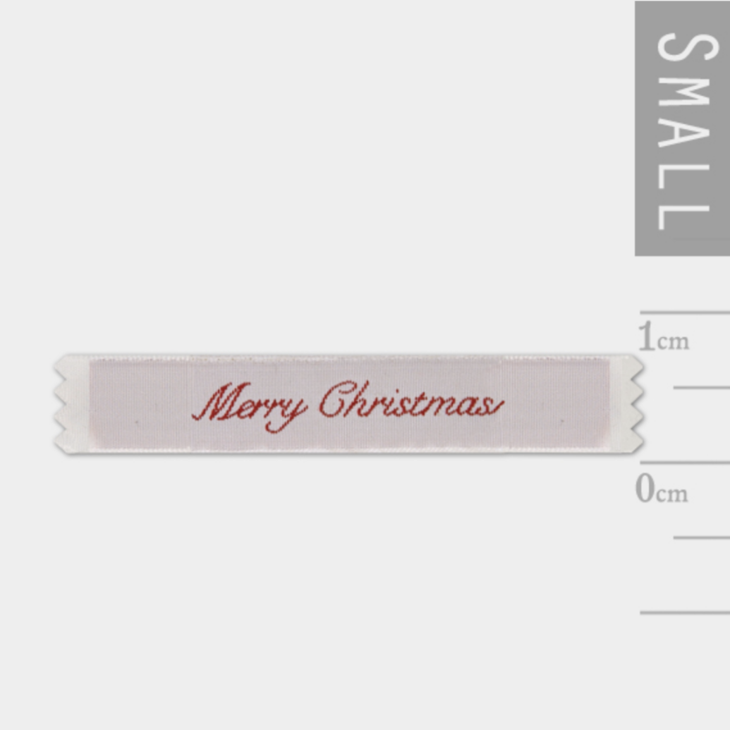 RIBBON LABEL MERRY CHRISTMAS