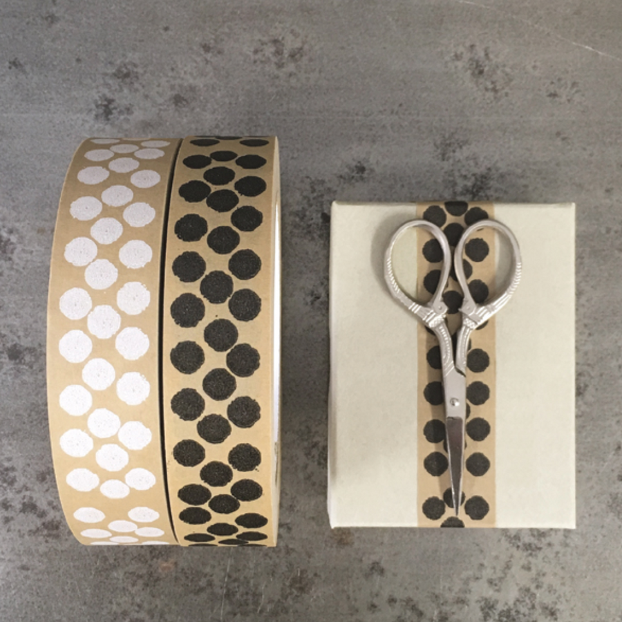50M BROWN PAPER TAPE | BLACK DOTS