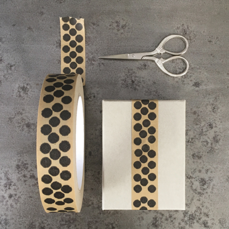 50M BROWN PAPER TAPE | BLACK DOTS