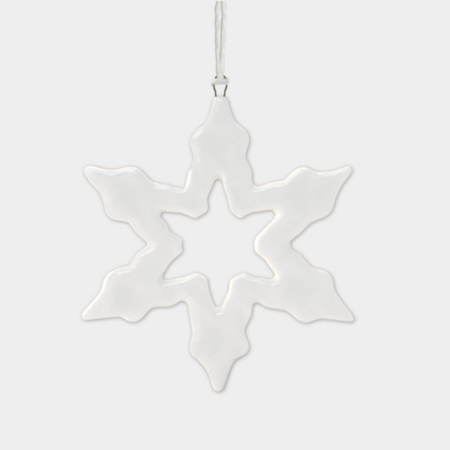 PORCELAIN DECORATION | OUTLINE SNOWFLAKE