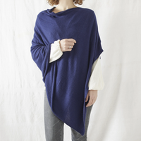 RISI LUXURY SOFT FINE KNIT MERINO COWL PONCHO