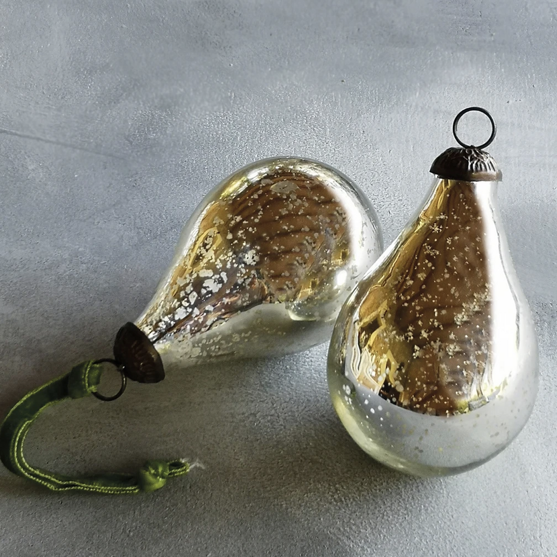 LARGE GLASS PEAR DECORATION