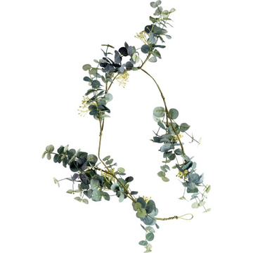 EUCALYPTUS & WHITE FLOWER GARLAND