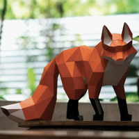 3D PAPERCRAFT MODEL ART DIY KIT | WALKING FOX
