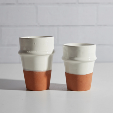 MOROCCAN BELDI WHITE CERAMIC CUP
