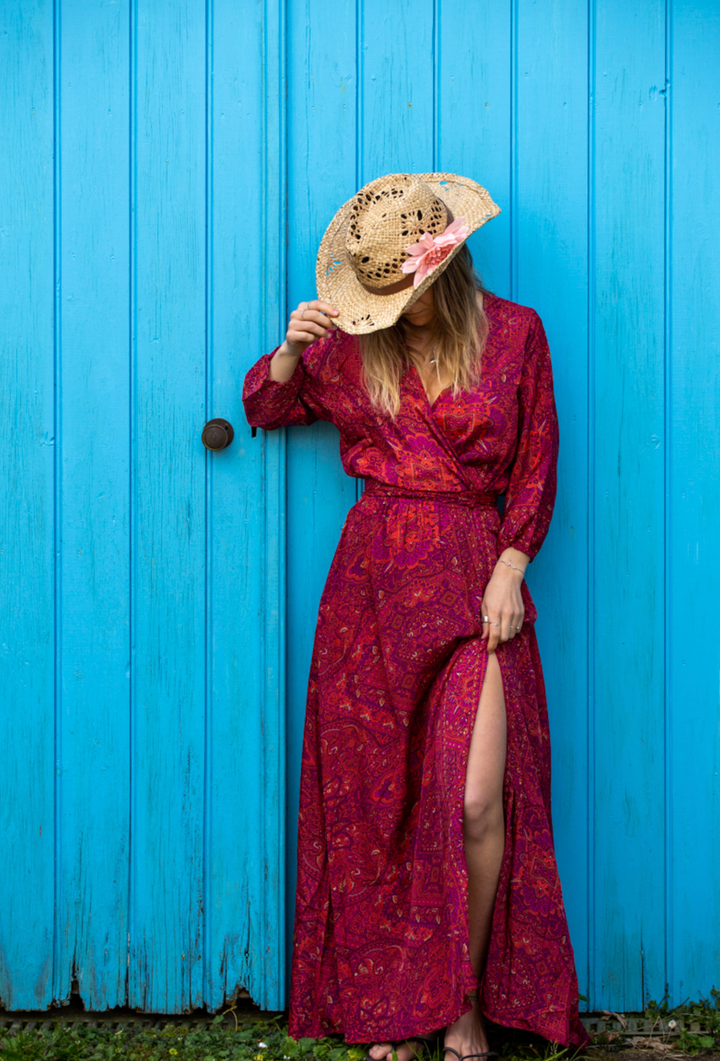 LONG SASHA DRESS MOROCCAN PINK Stuff Co