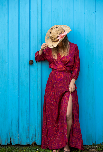 LONG SASHA DRESS | MOROCCAN PINK