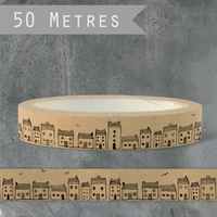 50M BROWN PAPER TAPE | HOUSES