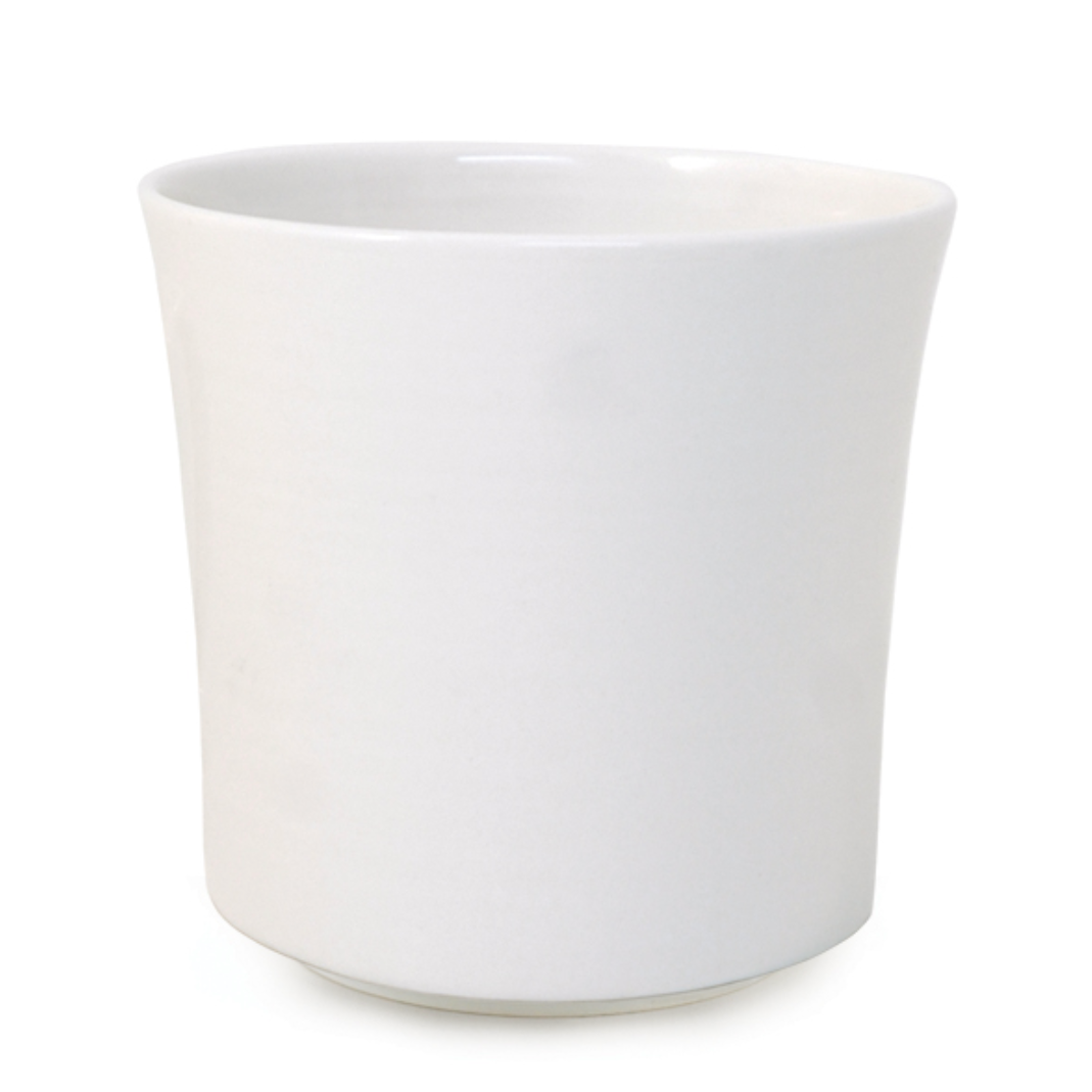 LARGE ROUND WHITE PLANTER