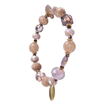 SOLO STRAND FACETTED GLASS & STONE BRACELET