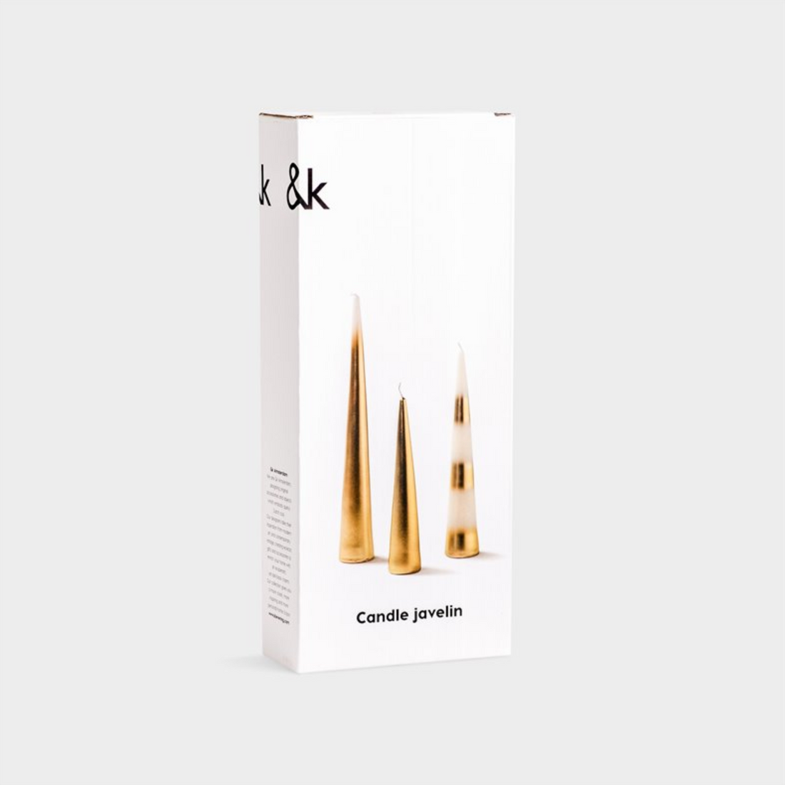 SET 3 GOLD CONE CANDLES