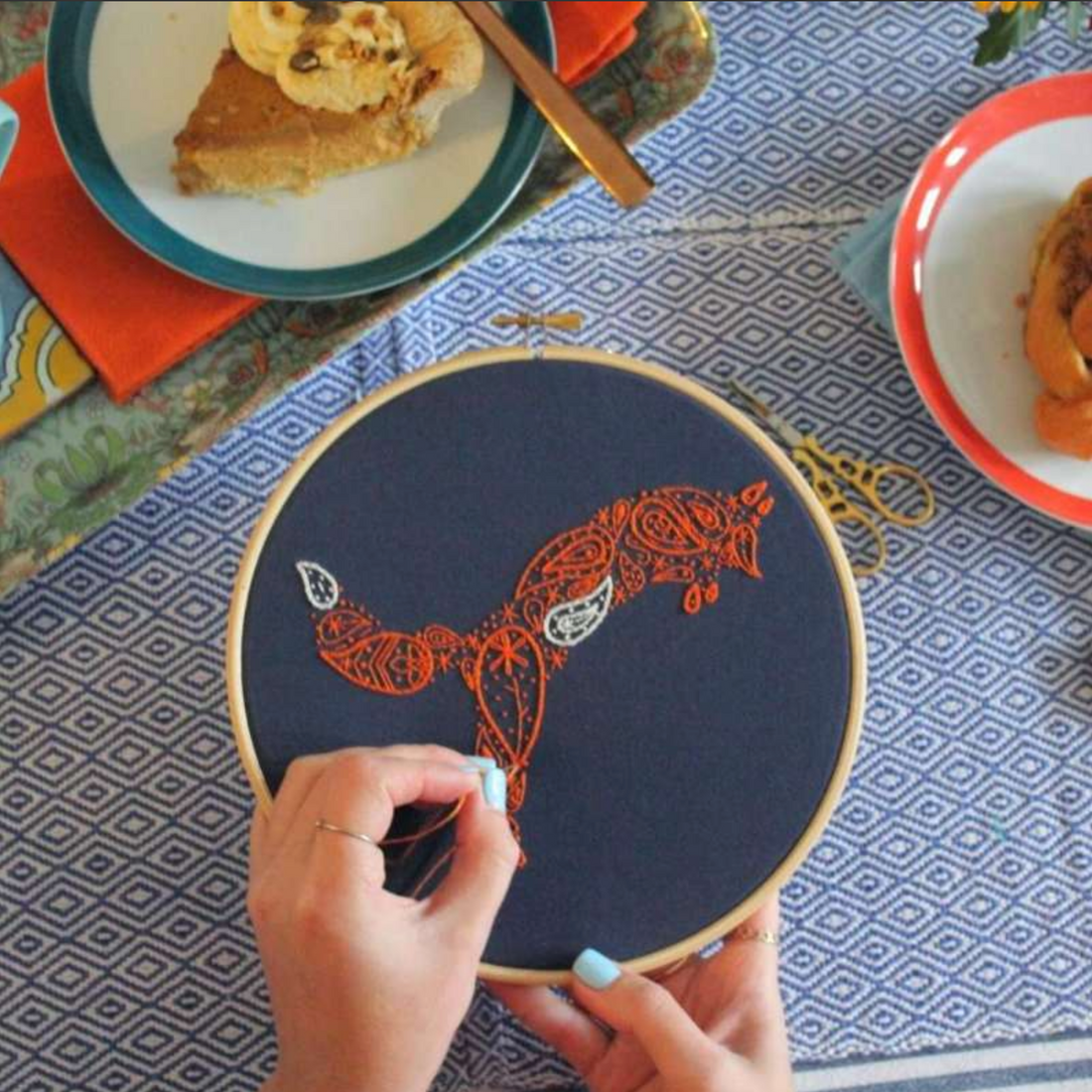 HOOP EMBROIDERY KIT | FOX