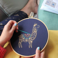 HOOP EMBROIDERY KIT | LLAMA