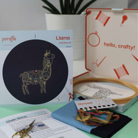 HOOP EMBROIDERY KIT | LLAMA