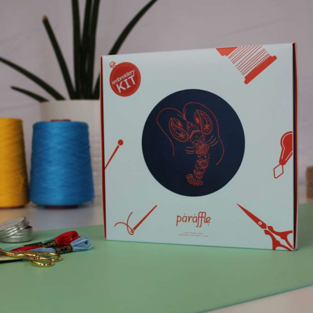 HOOP EMBROIDERY KIT | LOBSTER