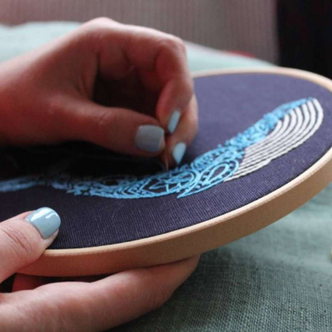 HOOP EMBROIDERY KIT | WHALE