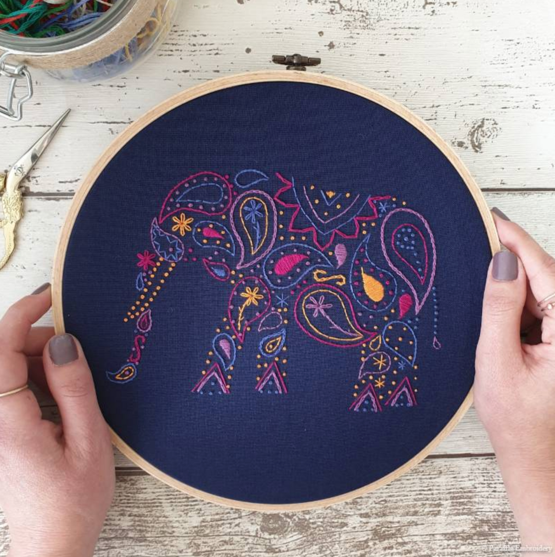 TOTE BAG EMBROIDERY KIT | ELEPHANT