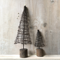 RUSTY WIRE CONE CHRISTMAS TREE | SMALL