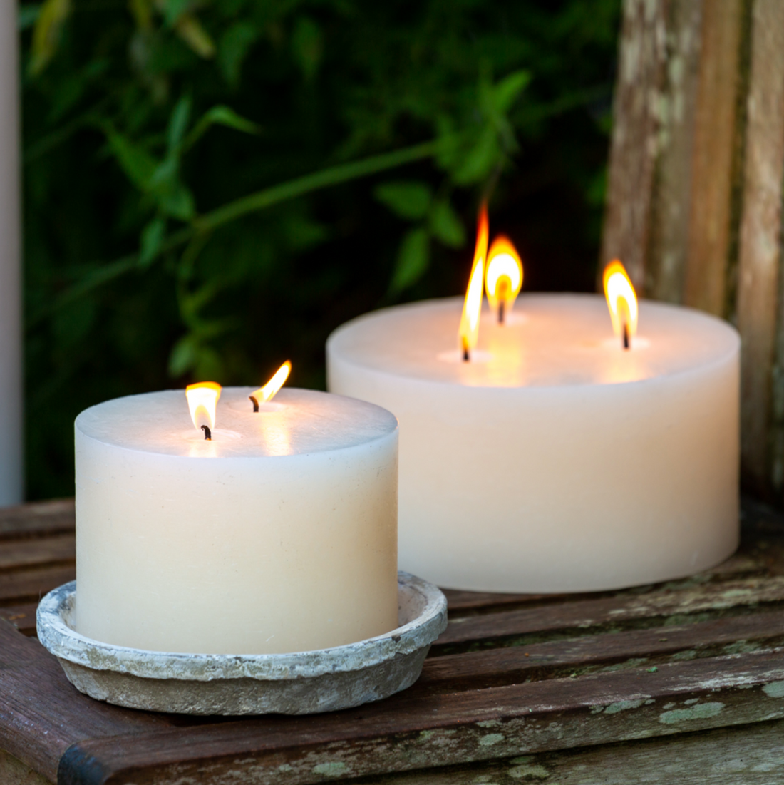 RUSTIC PILLAR 3 WICK CANDLE | IVORY