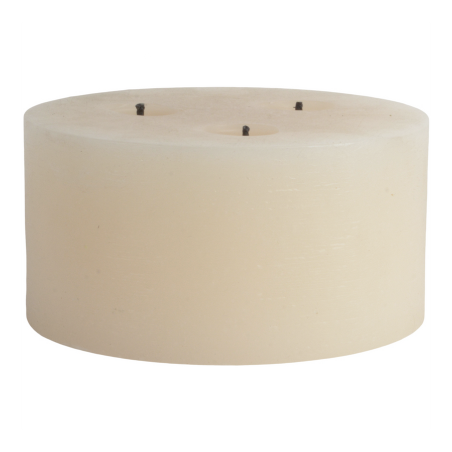 RUSTIC PILLAR 3 WICK CANDLE | IVORY