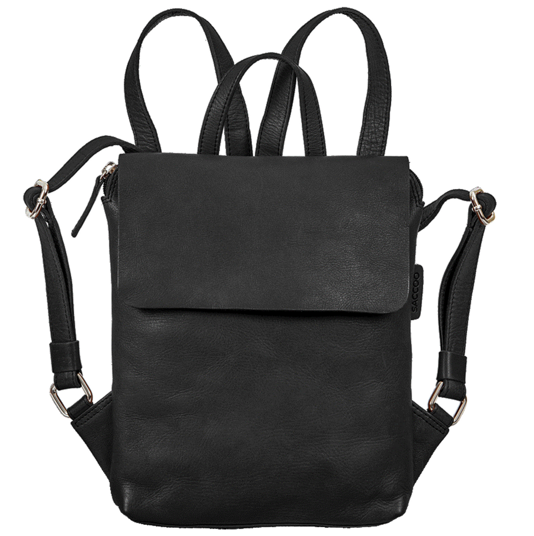 SICA SMALL ECO LEATHER BACKPACK | BLACK