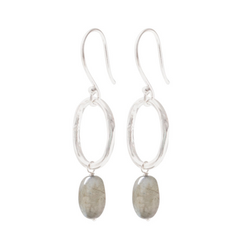 GRACEFUL LABRADORITE SILVER EARRINGS