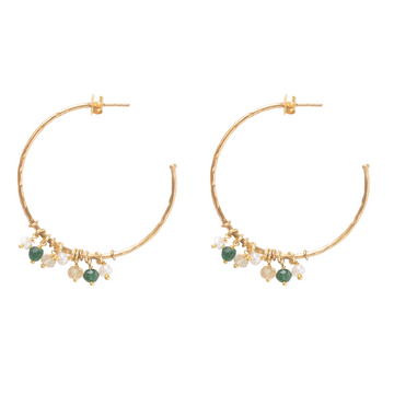 AURORA AVENTURINE CITRINE GOLD EARRINGS