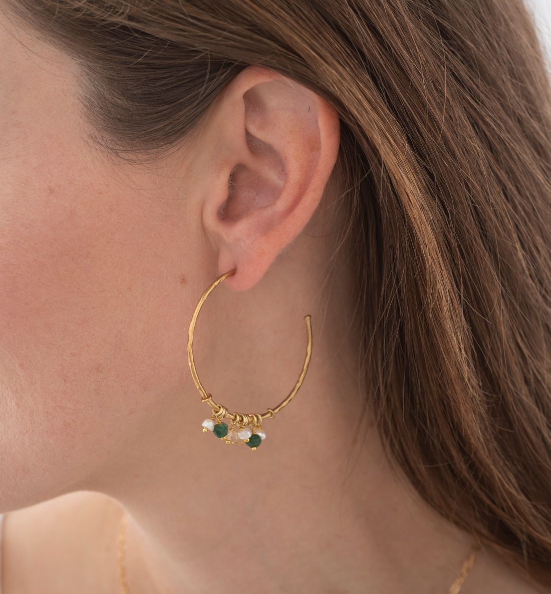 AURORA AVENTURINE CITRINE GOLD EARRINGS