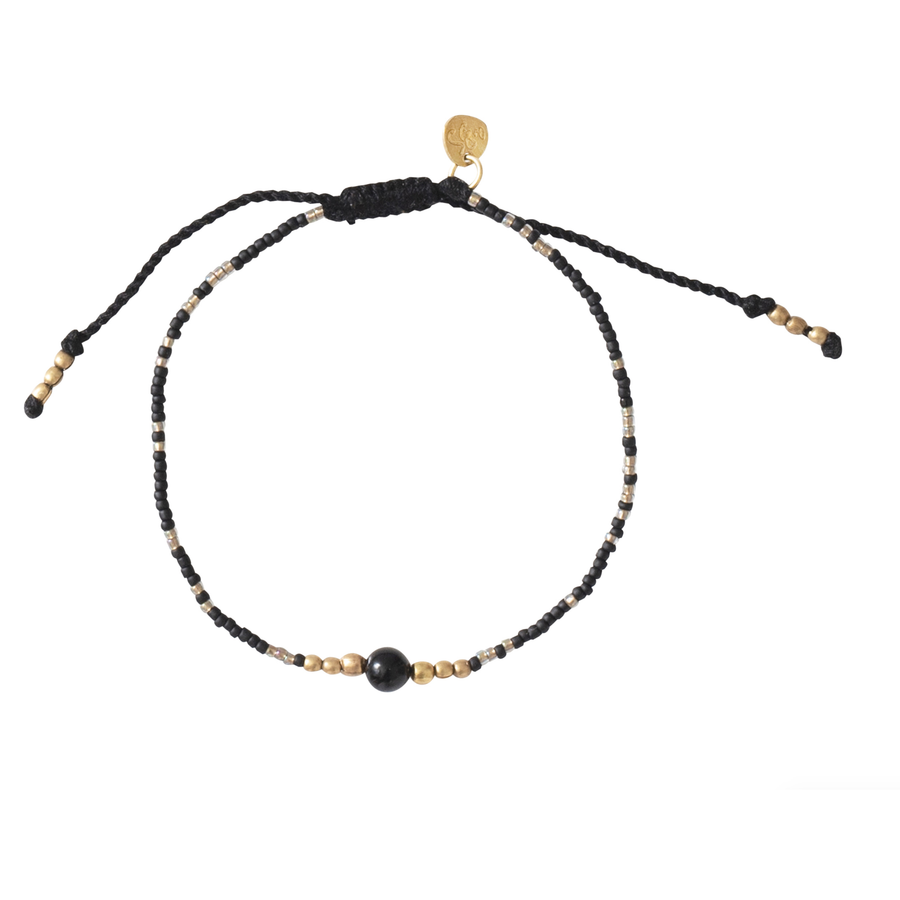 IRIS BLACK ONYX GOLD BRACELET
