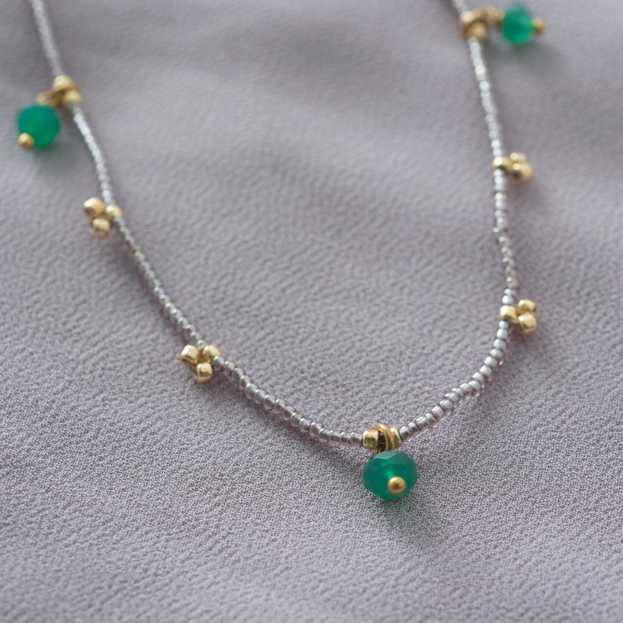 AWARE AVENTURINE GOLD NECKLACE