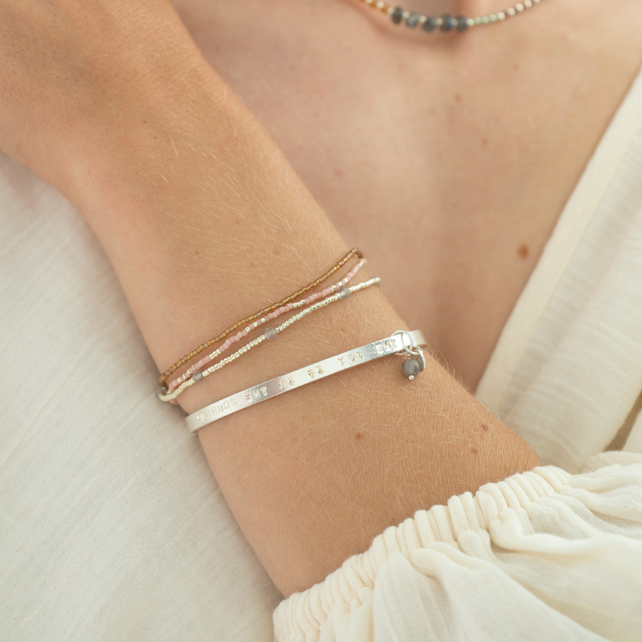 WELCOME LABRADORITE SILVER BRACELET