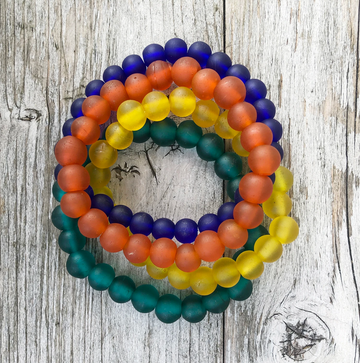Recycled Translucent Glass Bead Bracelet Stuff Co
