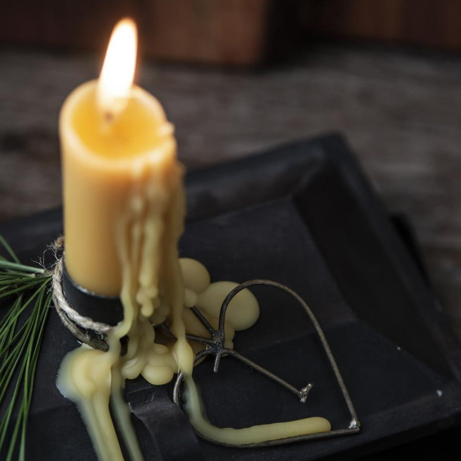 DARK RUST CANDLE HOLDER BOX
