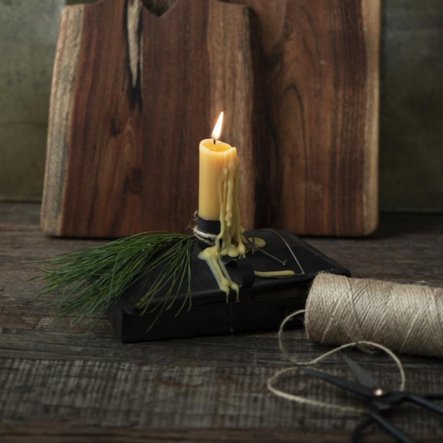 DARK RUST CANDLE HOLDER BOX