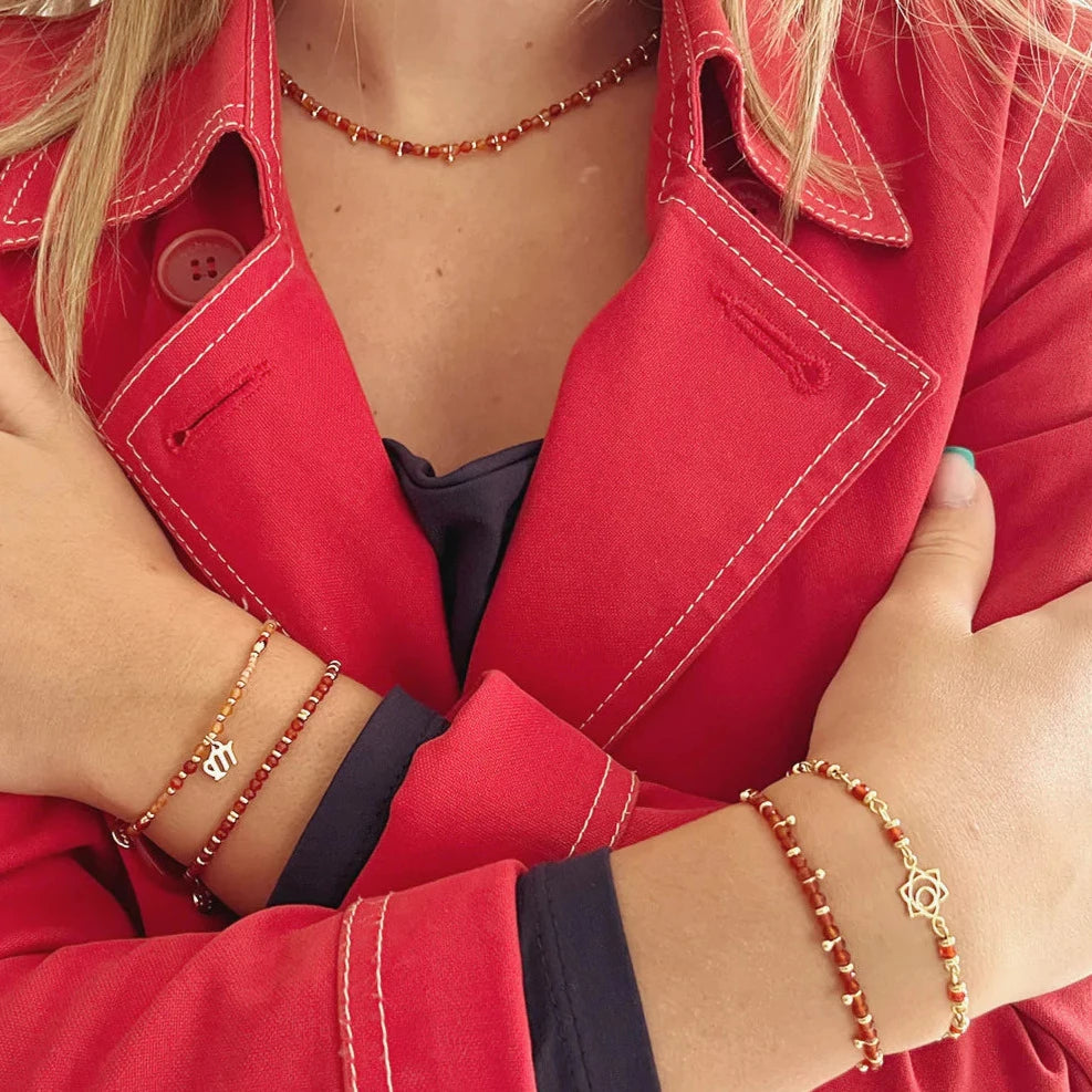 MYSTICAL CARNELIAN GOLD BRACELET