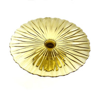 VINTAGE GLASS CAKESTAND | YELLOW