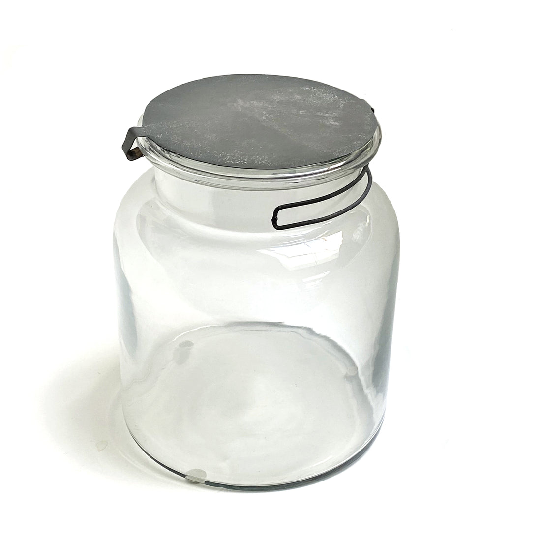 GLASS STORAGE JAR WITH ZINC LID