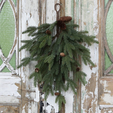 DECORATIVE PINE BRANCH WITH CONES