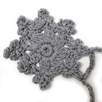 GREY CROCHETED SNOWFLAKE BUNTING