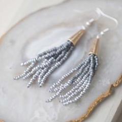 BEAD TASSEL DROP EARRINGS