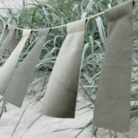 VELVET FLAG BUNTING | OLIVE GREEN