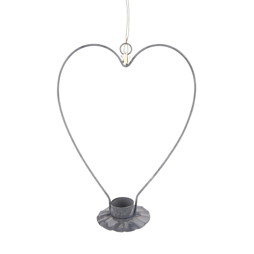 ZINC HEART TEALIGHT HOLDER