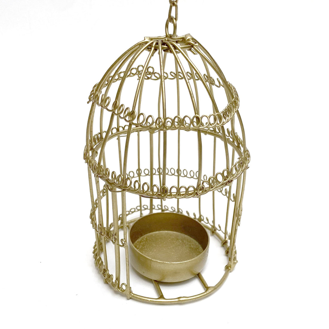MINI BIRDCAGE TEALIGHT HOLDER ANTIQUE GOLD