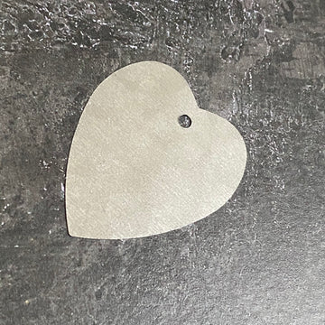 ZINC HEART TAG